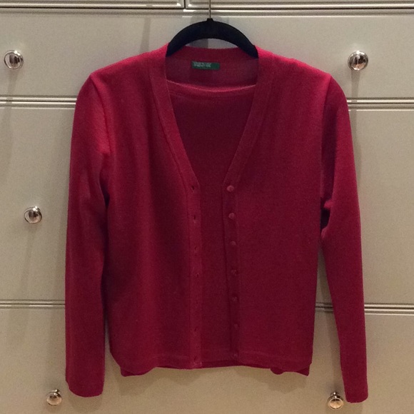 Benetton Cardigan and 3/4 sleeve sweater set